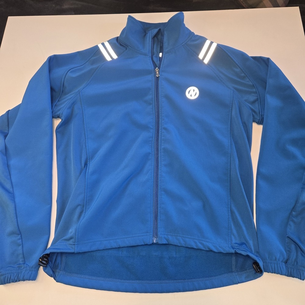 Nashbar Mens Lined Full Zip Cycling Jacket 3 Back Pockets Size Medium
